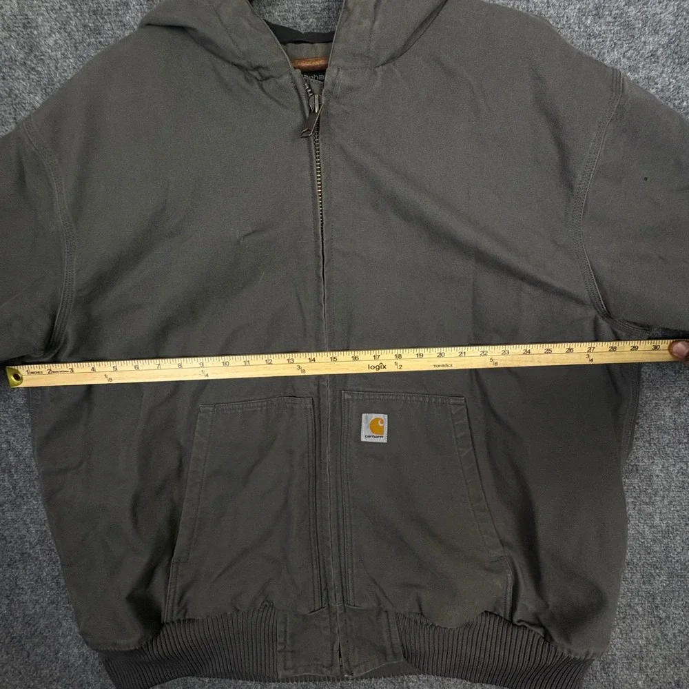 Carhartt J130-M Active Jacket Mens 2XL Gravel Grey Loose Fit Hooded Work Coat